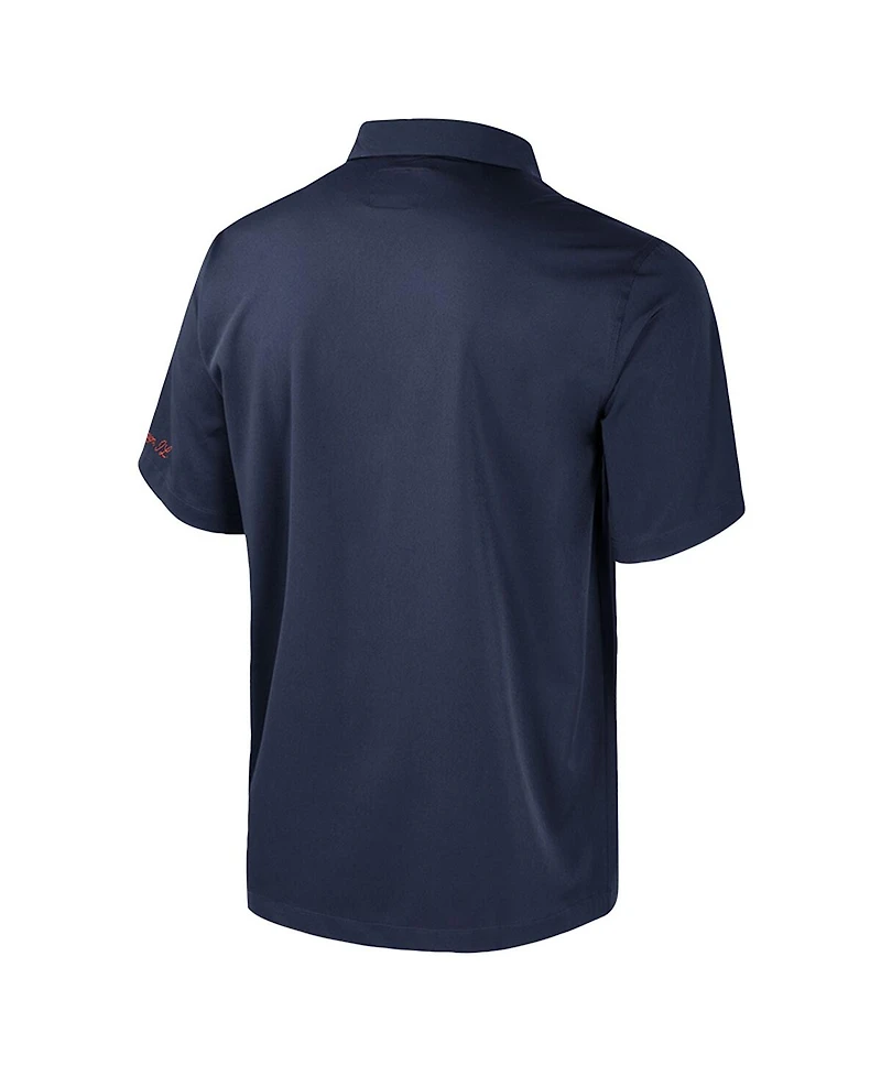 Colosseum Men's Navy Illinois Fighting Illini Strike Bowling Button-Up Shirt