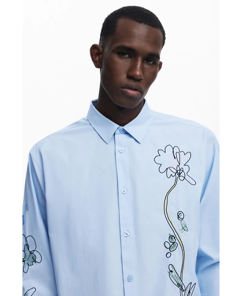 Desigual Men's Long-sleeve shirt with embroidery