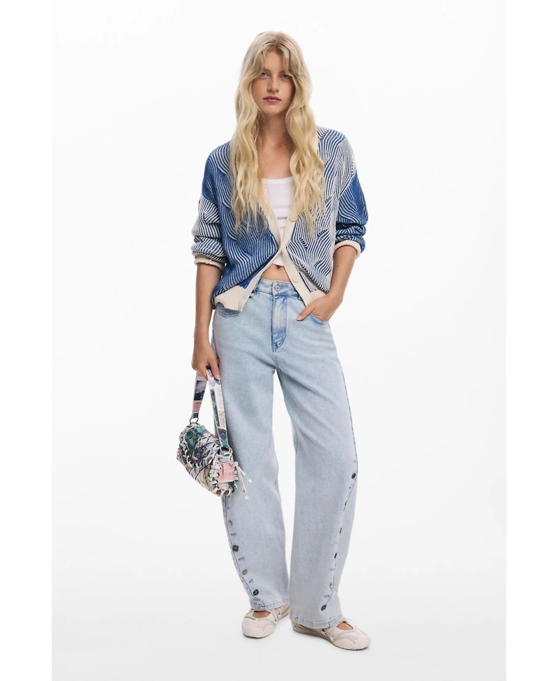 Desigual Women's Two-tone knit cardigan