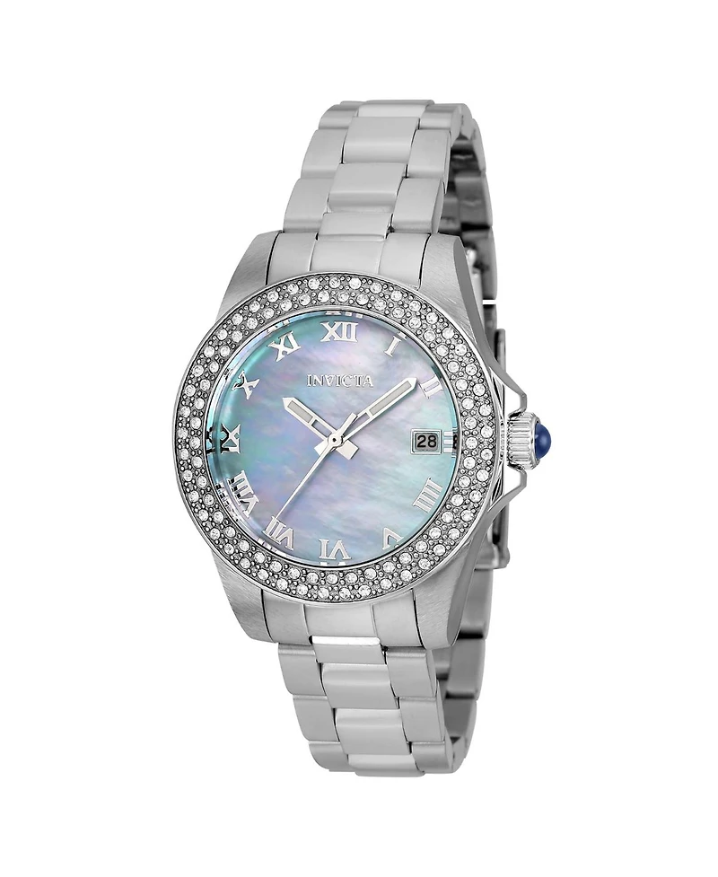 Invicta Women's 36071 Angel Quartz 3 Hand Light Blue Dial Watch
