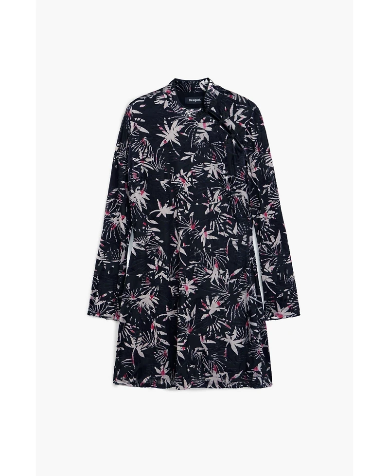 Desigual Women's Kimono neck leaf dress