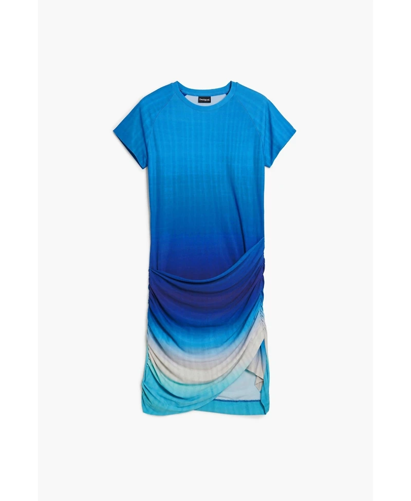 Desigual Women's Short dress with draped skirt