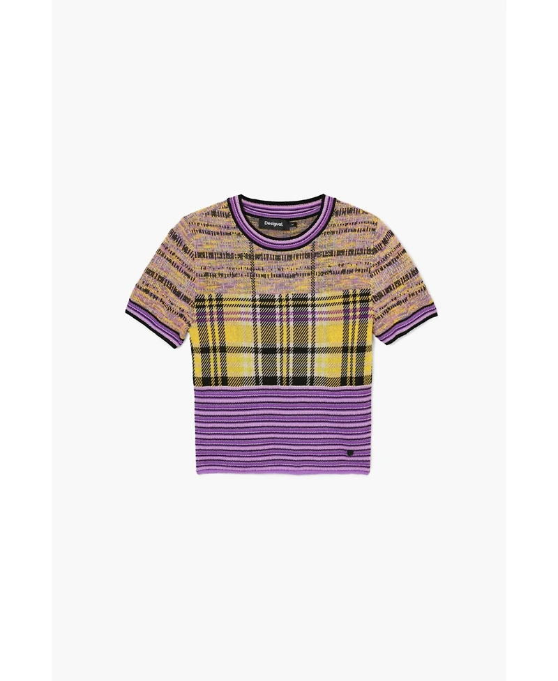 Desigual Women's Checkered knit T-shirt