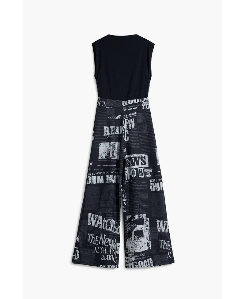 Desigual Women's Combined newspaper jumpsuit