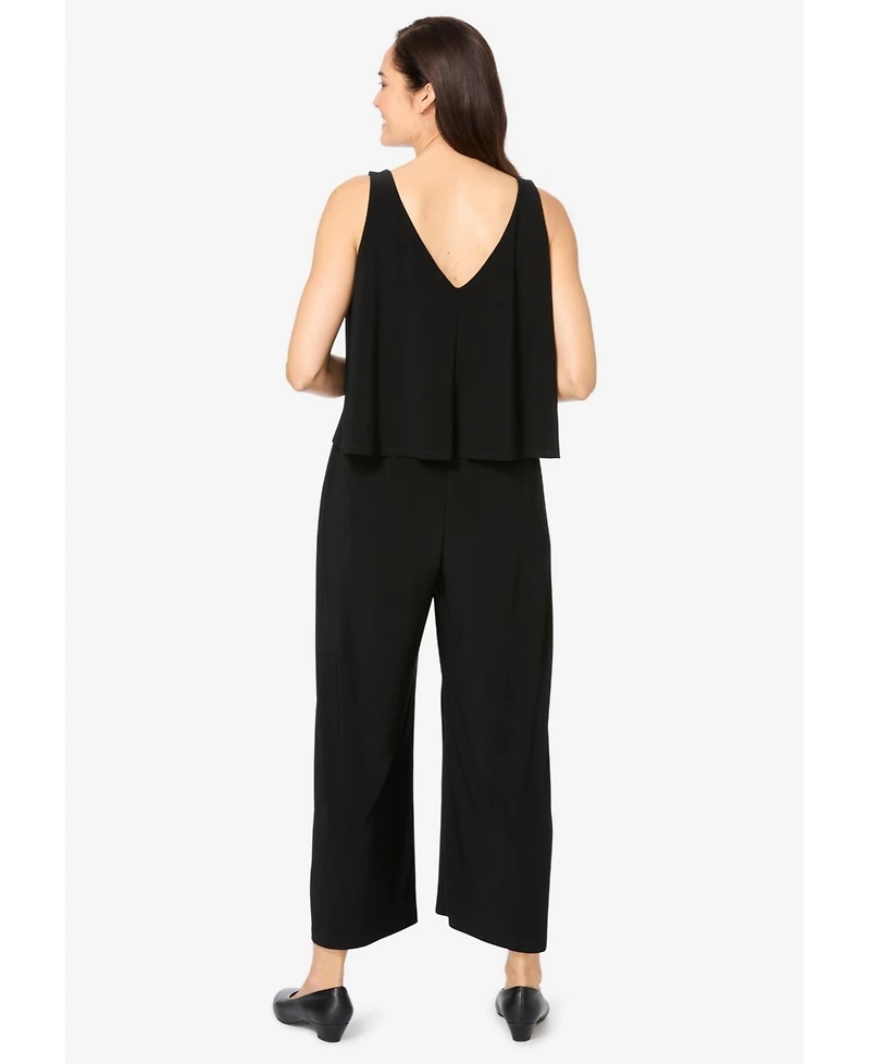 Woman Within Plus Size Within Popover Jumpsuit
