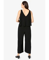 Woman Within Plus Size Within Popover Jumpsuit