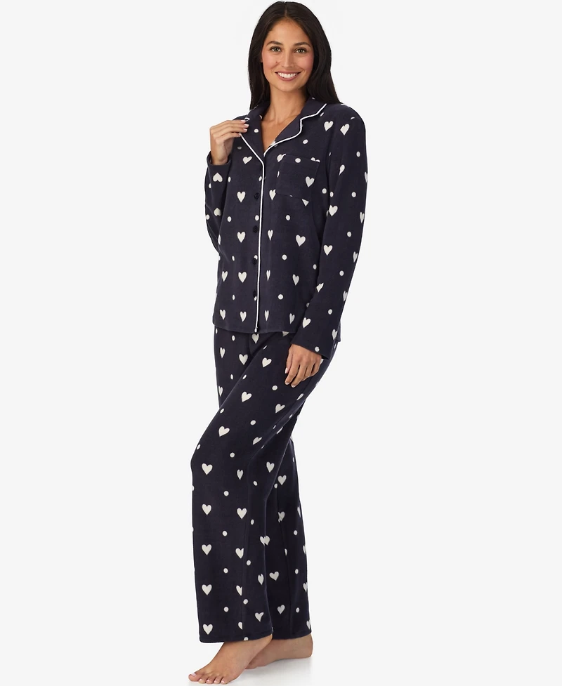 Cuddl Duds Women's 2-Piece Stretch Fleece Long Sleeve Pajama Set