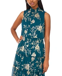 Msk Petite Mock Neck Sleeveless Maxi Dress