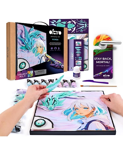 Wise Elk Okto Manga Elements - Air - 3D Clay Canvas Kit (11.8×15.7 in)