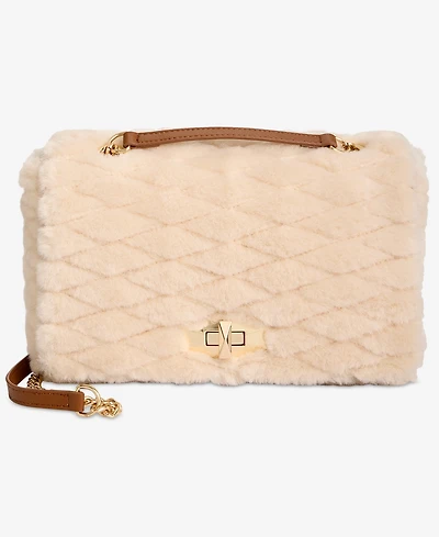 I.n.c. International Concepts Soft Ajae Quilted Faux Fur Handbag, Macy's Exclusive