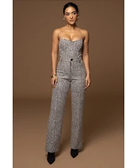 Jluxlabel Women's Stay Sharp Tweed Trouser