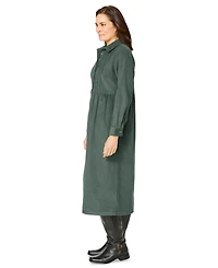 Woman Within Plus Button Front Corduroy Dress