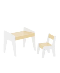 Streamdale Furniture Kids Table & Chair Set - White/Natural