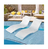 Slickblue Set of 2 In-Pool Lounge Chairs Chaise Loungers for Sun Shelf and Pool Relaxation