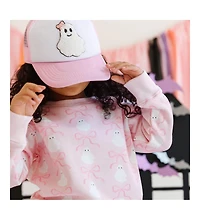 Sweet Wink Girls Coquette Ghost Patch Halloween Hat