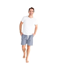 Sant and Abel Men's Hepburn Gingham Navy Sleep Shorts
