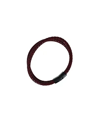 Trafalgar Caleb's Crimson Braided Leather Secure Clasp Bracelet