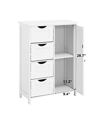 Casainc Bathroom Floor Cabinet with Adjustable Shelf and Drawers