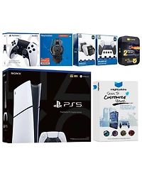 Sony Playstation 5 Slim Digital with Extra Edge Controller, Plantronics Headset, Fps Grip Kit, Charge Dock and MightySkins Decal Voucher + 2 Year Cps