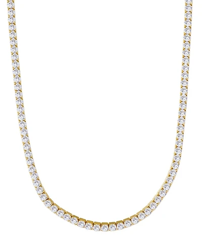 Adornia Gold Crystal 3mm Tennis Chain Necklace