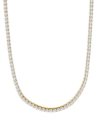 Adornia Gold Crystal 3mm Tennis Chain Necklace