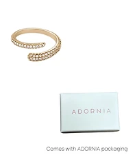 Adornia Gold Cubic Zirconia Overlapping Pave Bands
