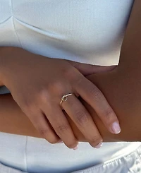 Adornia Gold Heart Knot Ring