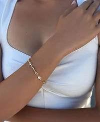 Adornia Gold Crystal Mixed Shape Bracelet