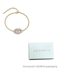Adornia Gold Crystal Mariner Link Bracelet