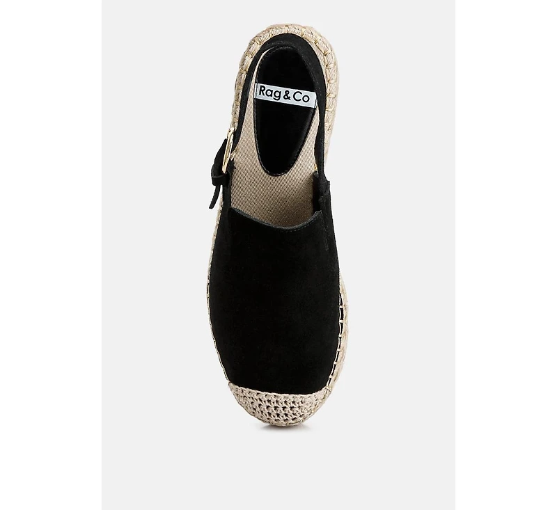 Affie Genuine Suede Slingback Strap Espadrilles Women