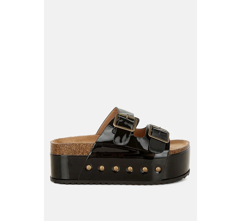 London Rag Merton Studded Flatform Slip Ons Women
