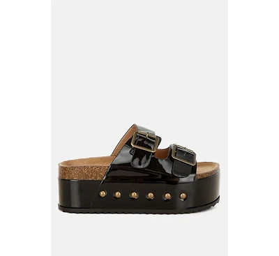 London Rag Merton Studded Flatform Slip Ons Women