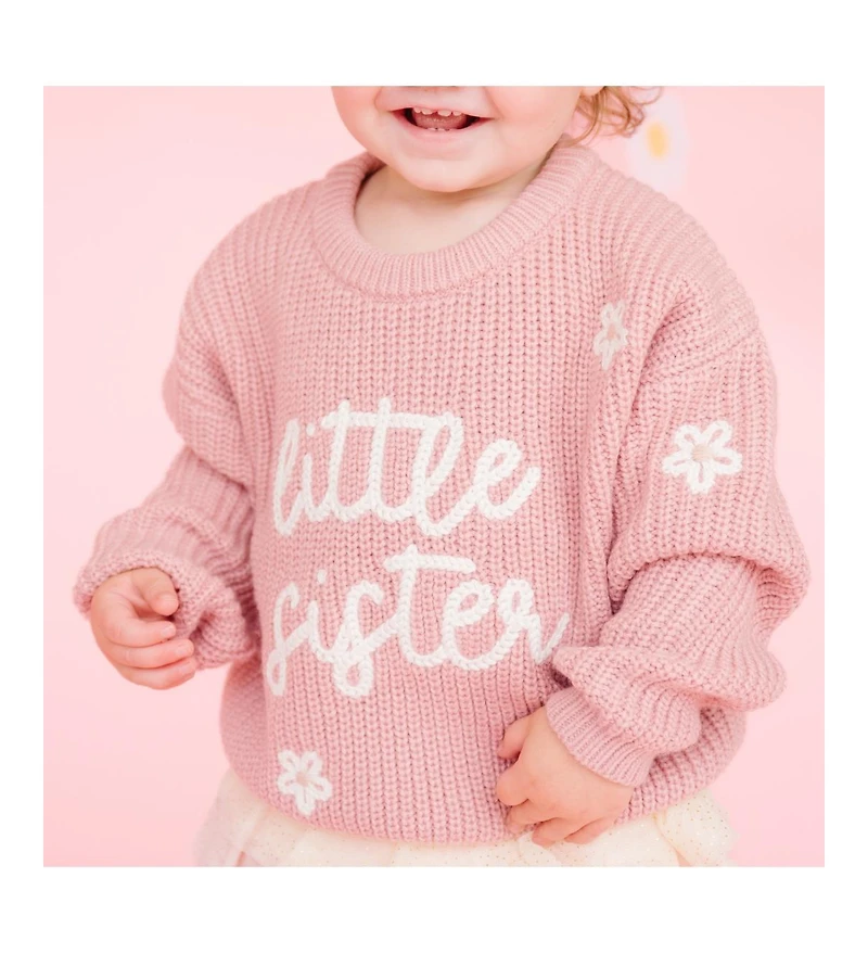 Sweet Wink Little Girls Sister Knit Sweater