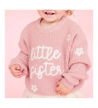 Sweet Wink Little Girls Sister Knit Sweater