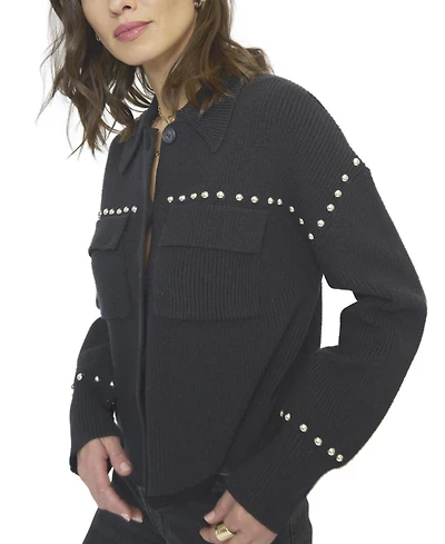 Central Park West Women's Jay Studded Sweater Jacket