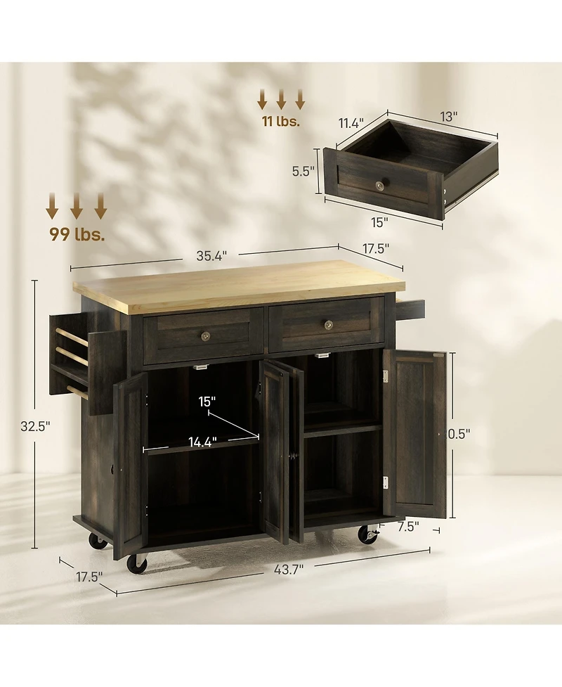 Slickblue Stylish Kitchen Storage Cabinet with Multiple Shelves for Kitchen and Dining Room