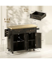Slickblue Stylish Kitchen Storage Cabinet with Multiple Shelves for Kitchen and Dining Room