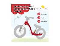 12-Inch Balance Bike with Adjustable Seat & Rotatable Handlebar – Red
