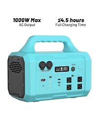 Mondawe 1800W Portable Power Station 1024Wh Solar Generator with Ac Outlet & Ups