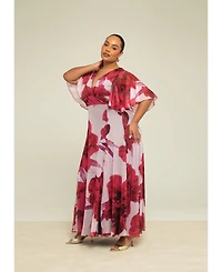Fashion-szn Curve Plus Bold Floral Maxi Dress