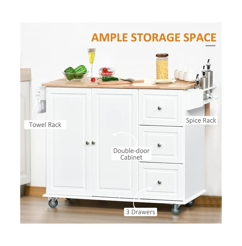 Slickblue Wooden Kitchen Storage Cabinet with Adjustable Shelves for Pantry and Dining Room Use