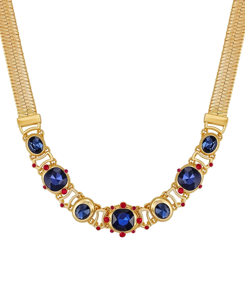 Guess Glass Stone Gold-Tone Necklace