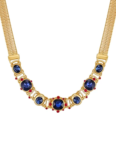 Guess Glass Stone Gold-Tone Necklace