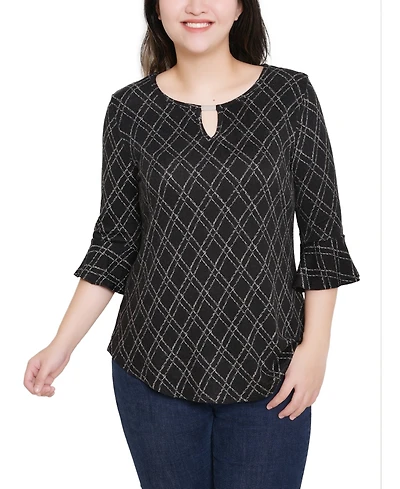 Ny Collection Petite Bell Sleeve Top