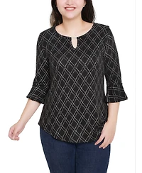 Ny Collection Petite Bell Sleeve Top