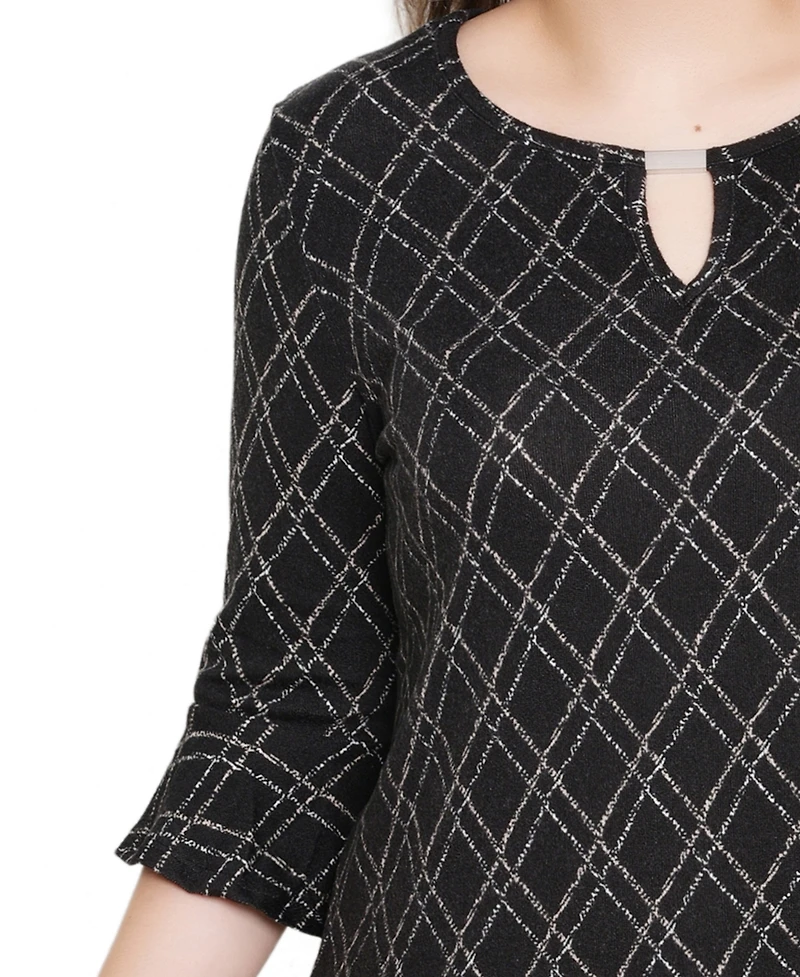 Ny Collection Petite Bell Sleeve Top