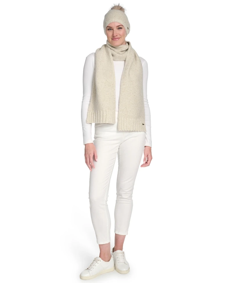 Calvin Klein 2-Piece Mini Sequin Hat and Scarf Set