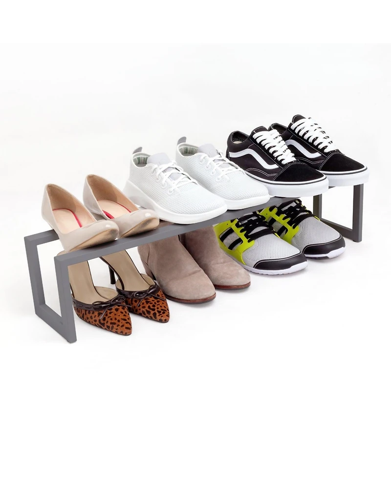 Qualiazero Expandable Shoe Rack - Matte Gray