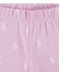 Polo Ralph Lauren Girls Toddler 2T-4T 2-Piece Long-Sleeve T-Shirt and Pants Pajama Set