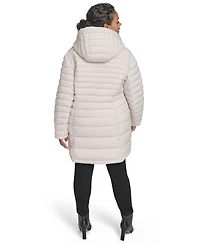 Tommy Hilfiger Plus Hooded Packable Puffer Coat